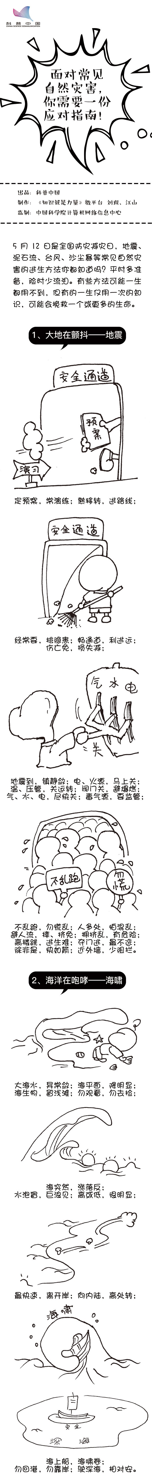 面對自然災害，一圖告訴你如何應對